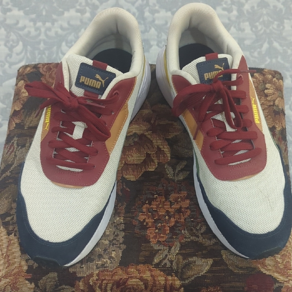Puma Men's Red, White, Yellow, Blue & Green Sneakers Size 12